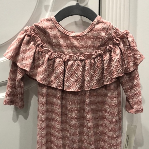 2 Piece Mauve Striped Romper - Picture 2 of 6